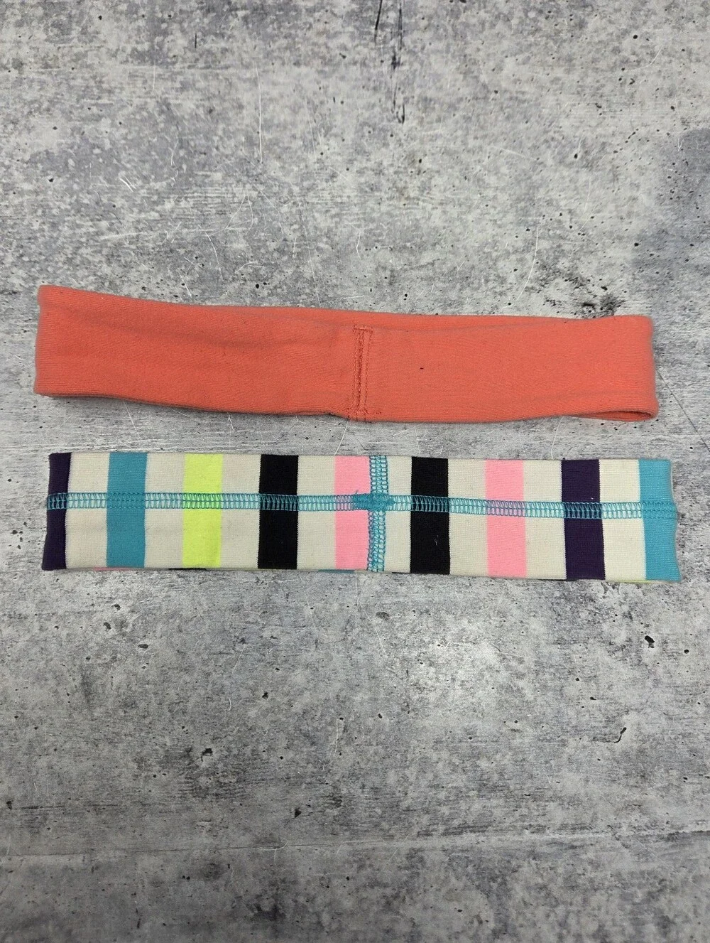 Lululemon & Ivivva Girls Headbands Coral Stripe